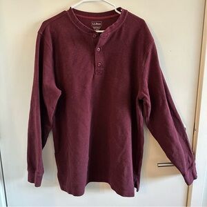 L.L. Bean Long Sleeve Henley size Large-Tall